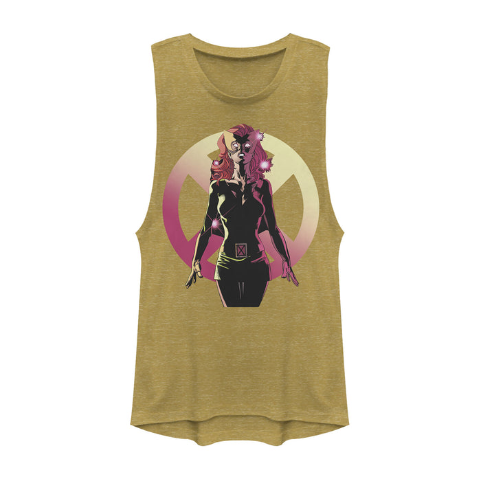 fifth sun Junior's Marvel X-Men Jean Grey Logo Festival Muscle Tee