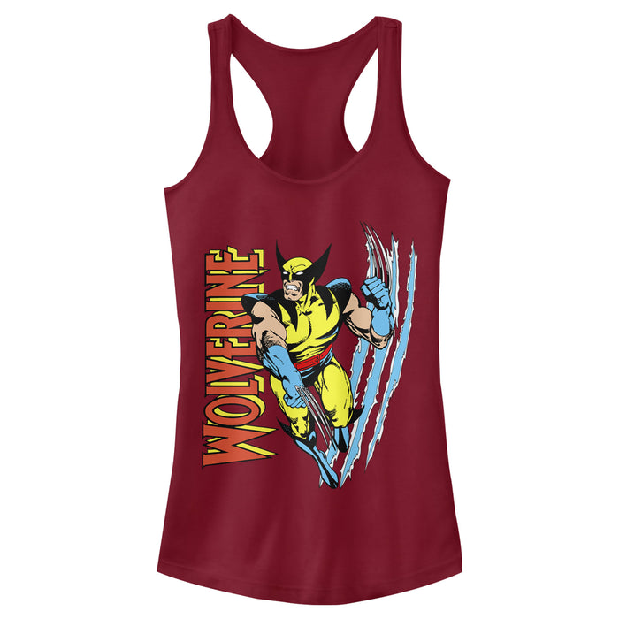 Fifth Sun Junior's Marvel X-Men Wolverine Slash Racerback Tank Top