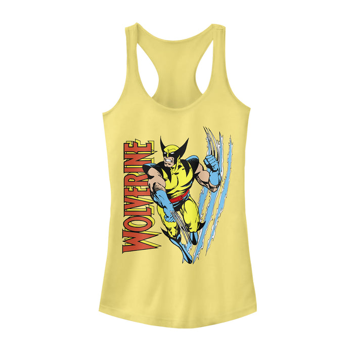 fifth sun Junior's Marvel X-Men Wolverine Slash Racerback Tank Top