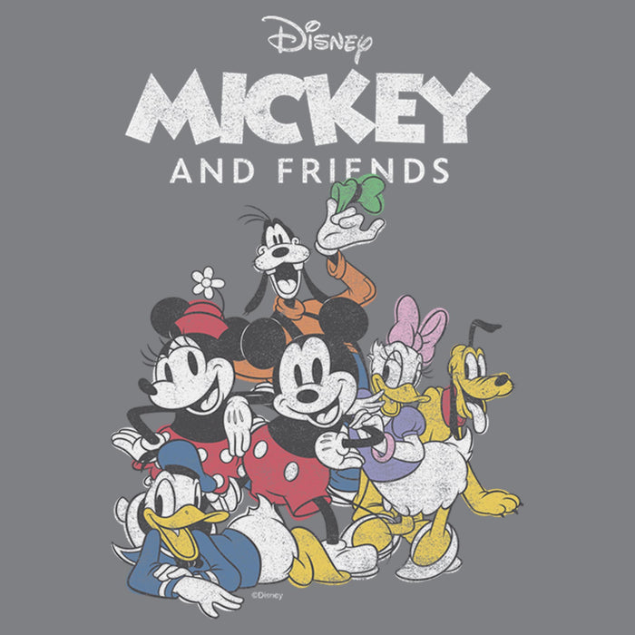 Fifth Sun Junior's Mickey & Friends Distressed Squad T-Shirt