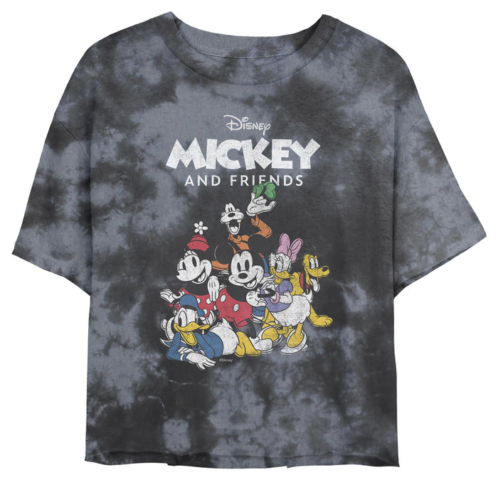 fifth sun Junior's Mickey & Friends Distressed Squad T-Shirt