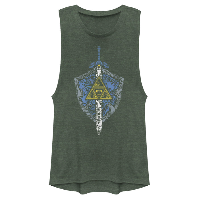 fifth sun Junior's Nintendo Legend of Zelda Hidden Pattern Festival Muscle Tee