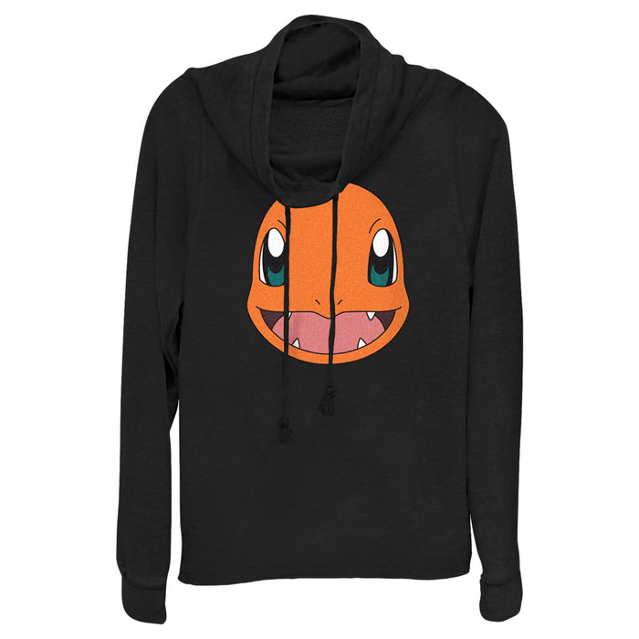 Fifth Sun Junior's Pokemon Charmander Smile Cowl Neck Sweatshirt