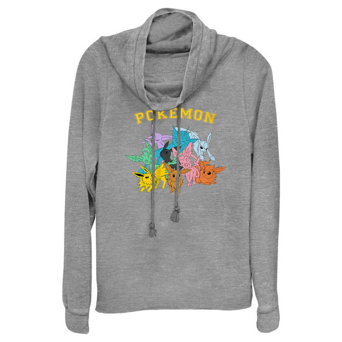Fifth Sun Junior's Pokemon Eeveelutions Cowl Neck Sweatshirt