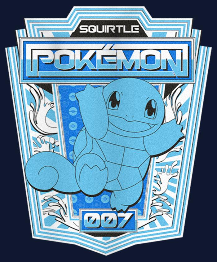 Fifth Sun Junior's Pokemon Squirtle Metallic Badge Cowl Neck Sweatshirt