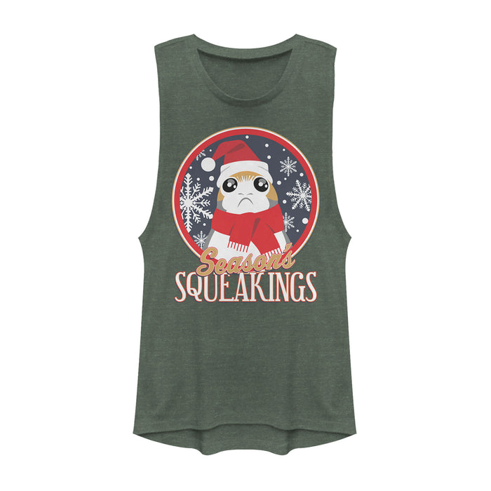 fifth sun Junior's Star Wars The Last Jedi Season Squeakings Porg Festival Muscle Tee