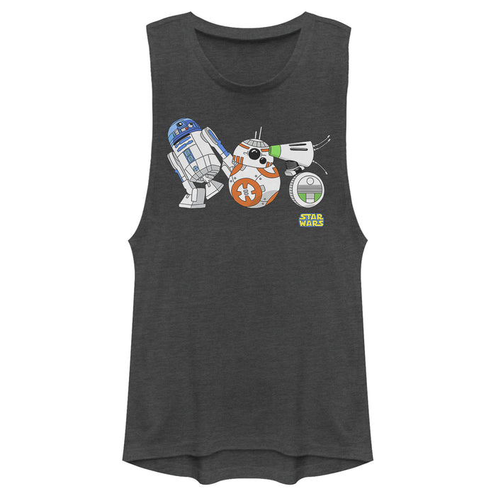 fifth sun Junior's Star Wars: The Rise of Skywalker Droid Party Festival Muscle Tee
