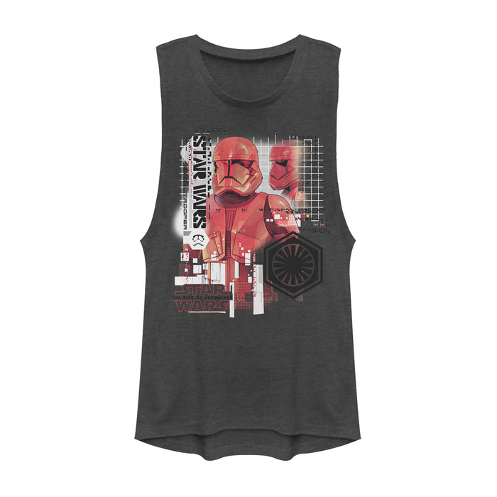 fifth sun Junior's Star Wars: The Rise of Skywalker Sith Trooper Schematic Villain Festival Muscle Tee