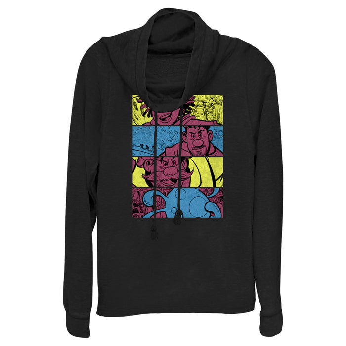 fifth sun Junior's Strange World Clade Family Comic Strips Cowl Neck Sweatshirt