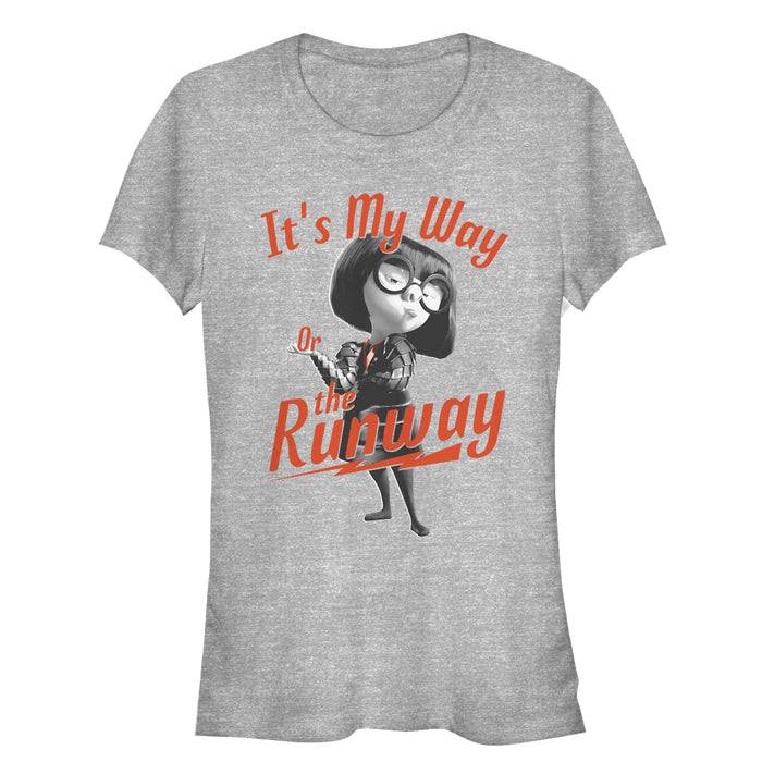 fifth sun Junior's The Incredibles 2 Edna Mode My Way or Runway T-Shirt