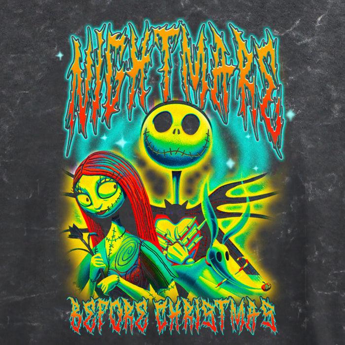 Fifth Sun Junior's The Nightmare Before Christmas Jack And Sally Graffiti T-Shirt