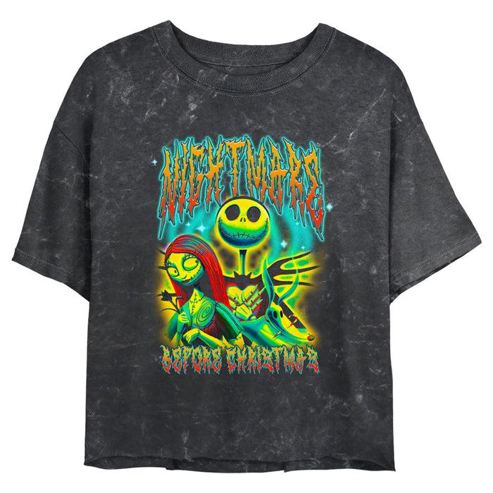 fifth sun Junior's The Nightmare Before Christmas Jack and Sally Graffiti T-Shirt