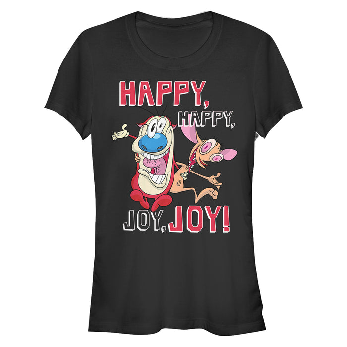 fifth sun Junior's The Ren & Stimpy Show Happy Happy Joy Joy T-Shirt
