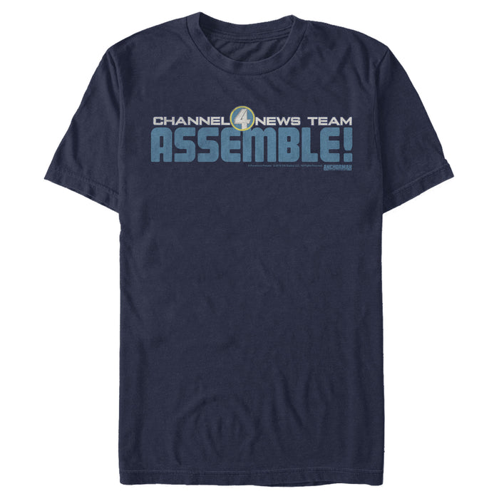 fifth sun Men's Anchorman Channel 4 Assemble T-Shirt