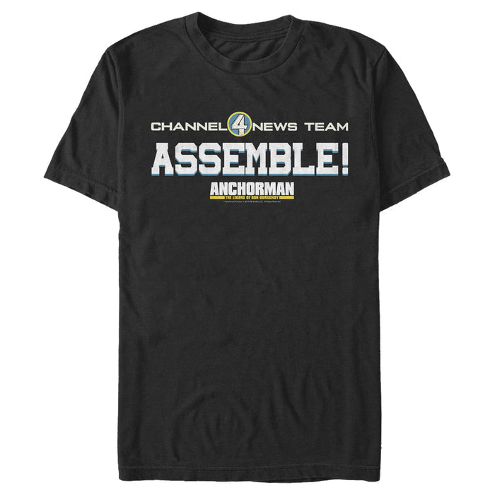 fifth sun Men's Anchorman Channel 4 Team Assemble T-Shirt