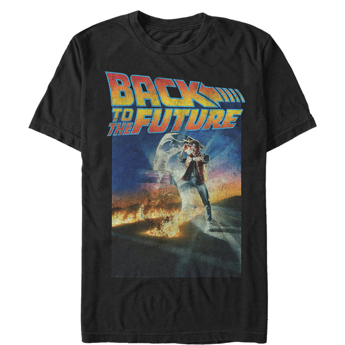 fifth sun Men's Back to the Future Retro Marty McFly Poster T-Shirt