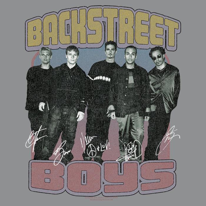 Fifth Sun Men's Backstreet Boys Group Signatures Distressed T-Shirt