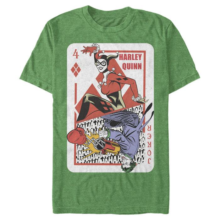 Fifth Sun Men's Batman Harley Quinn Joker Poker Card T-Shirt