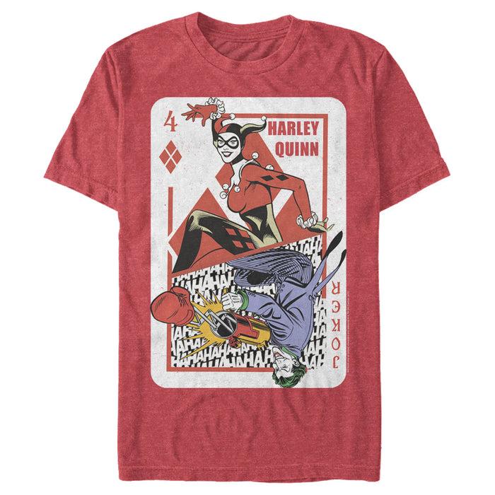 Fifth Sun Men's Batman Harley Quinn Joker Poker Card T-Shirt