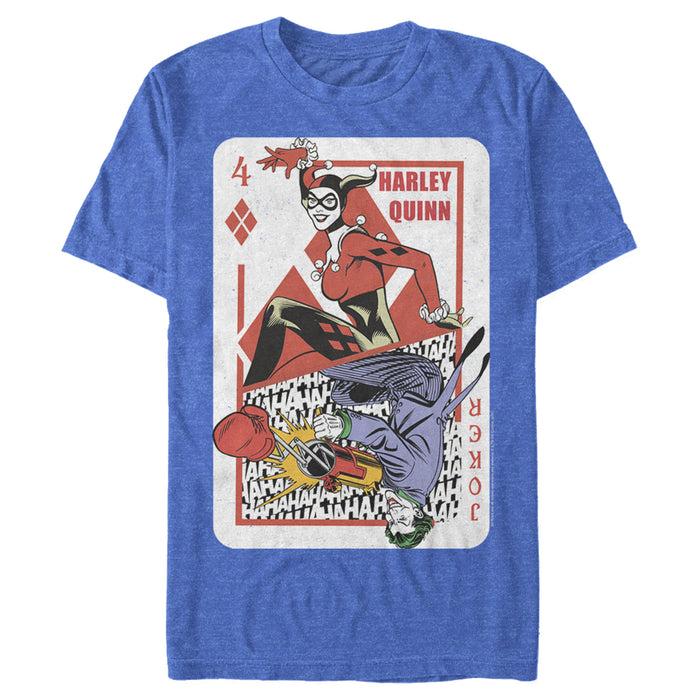 Fifth Sun Men's Batman Harley Quinn Joker Poker Card T-Shirt