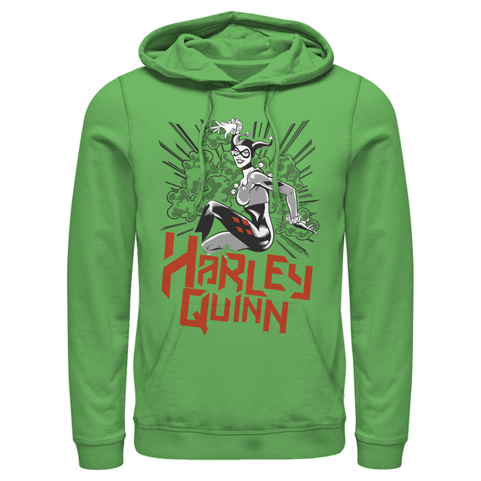 Fifth Sun Men's Batman Harley Quinn Retro Explosion Pull Over Hoodie