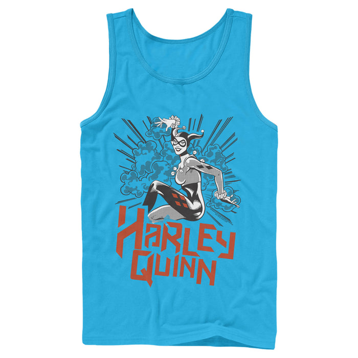 Fifth Sun Men's Batman Harley Quinn Retro Explosion Tank Top