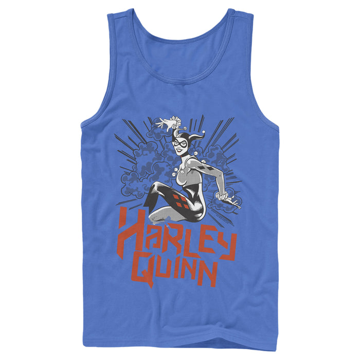 Fifth Sun Men's Batman Harley Quinn Retro Explosion Tank Top