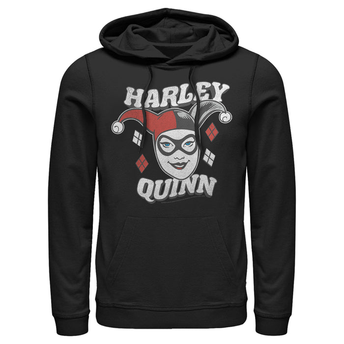 fifth sun Men's Batman Harley Quinn Smile Face Pull Over Hoodie