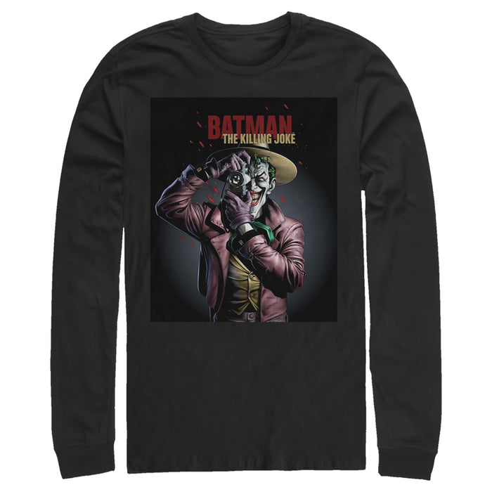Fifth Sun Men's Batman Joker Camera Poster Long Sleeve Shirt