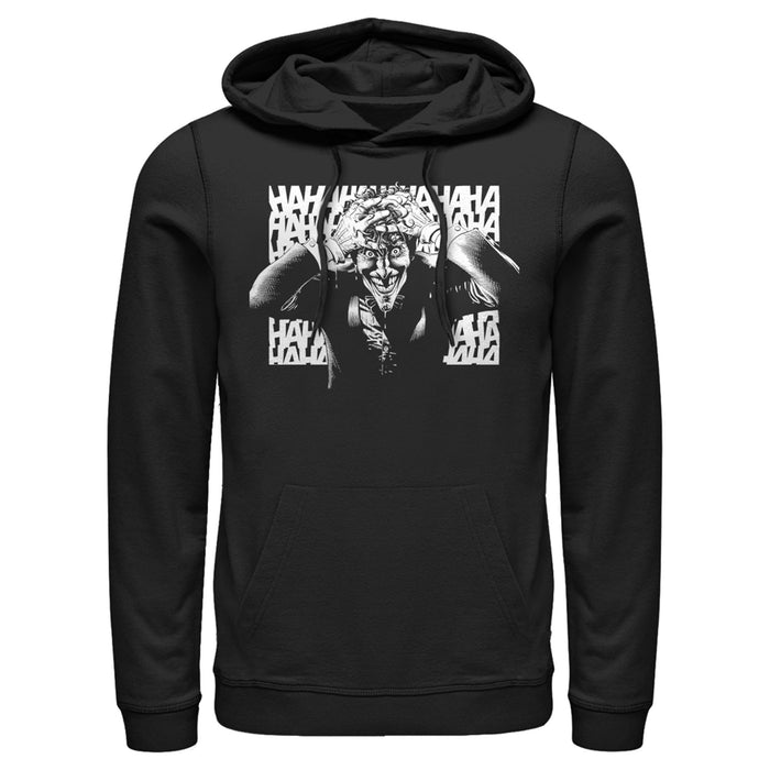 Fifth Sun Men's Batman Joker Hahaha Crazed Look Pull Over Hoodie