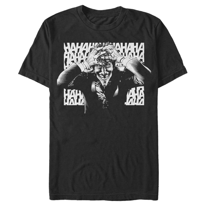 fifth sun Men's Batman Joker Hahaha Crazed Look T-Shirt