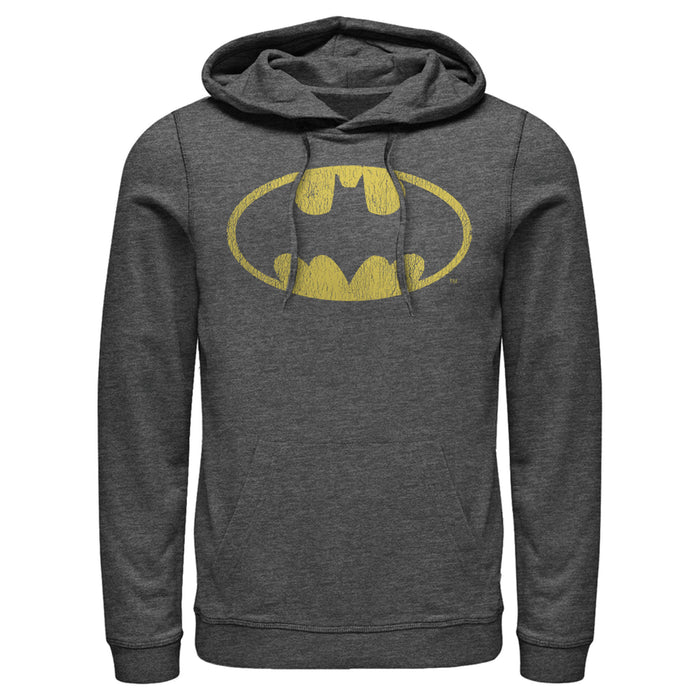 Fifth Sun Men's Batman Logo Retro Caped Crusader Pull Over Hoodie