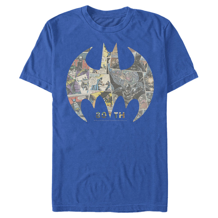 Fifth Sun Men's Batman Shield Logo Comic 80th Anniversary T-Shirt