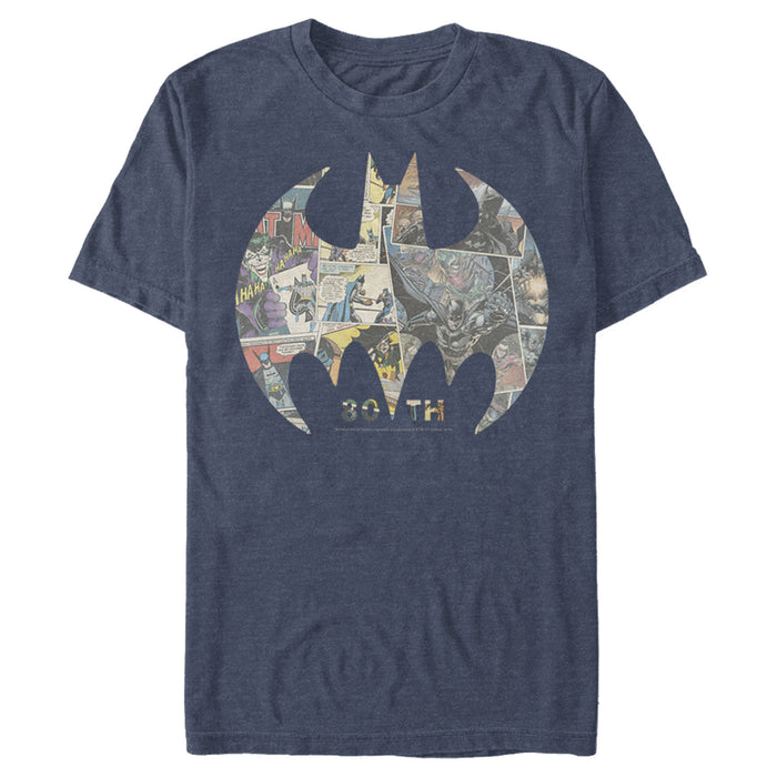 fifth sun Men's Batman Shield Logo Comic 80th Anniversary T-Shirt
