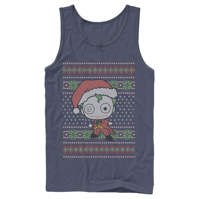 fifth sun Men's Batman Ugly Christmas Chibi Joker Tank Top