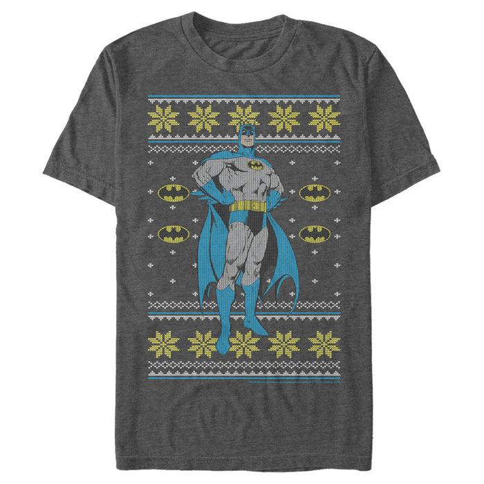 Fifth Sun Men's Batman Ugly Christmas Dark Knight Pose T-Shirt
