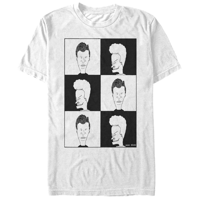 fifth sun Men's Beavis and Butt-Head and Squares T-Shirt
