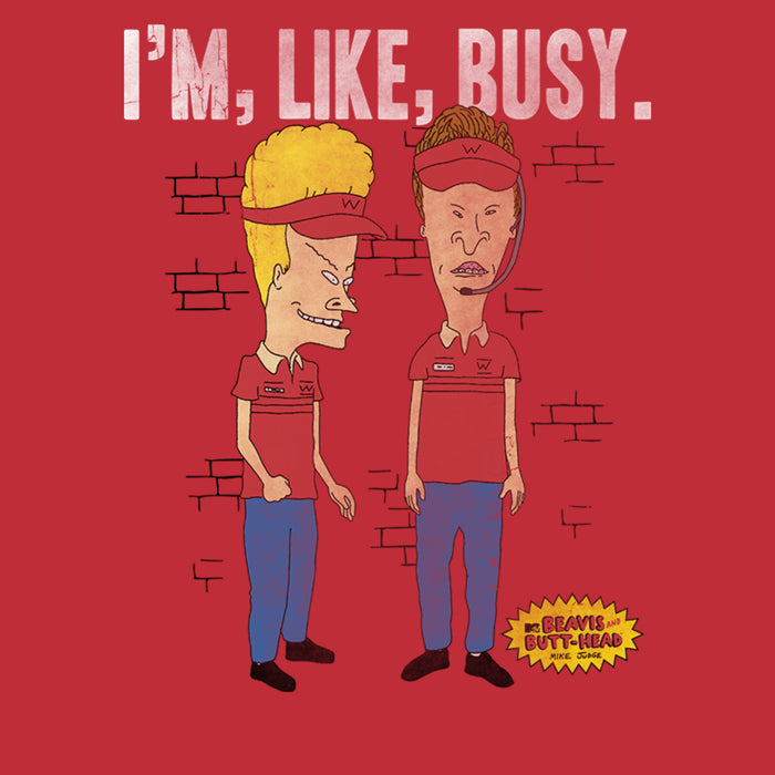 Fifth Sun Men's Beavis And Butt-Head I'm Like Busy. T-Shirt