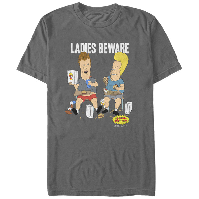 fifth sun Men's Beavis and Butt-Head Ladies Beware T-Shirt