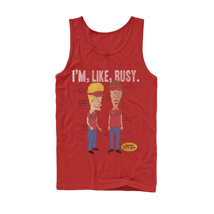 fifth sun Men's Beavis and Butt-Head Work Sucks Tank Top