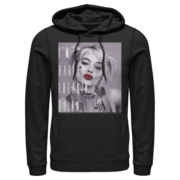 fifth sun Men's Birds of Prey I'm Harley Freakin' Quinn Pull Over Hoodie