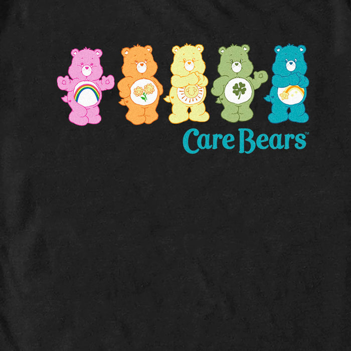Fifth Sun Men's Care Bears Colorful Line Up T-Shirt
