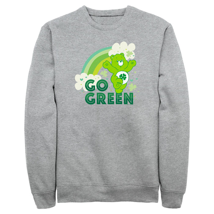 fifth sun Men's Care Bears St. Patrick's Day Good Luck Bear Go Green Sweatshirt
