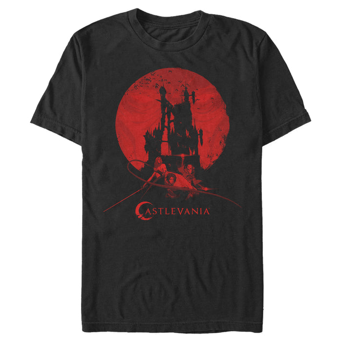 fifth sun Men's Castlevania Blood Moon Silhouette T-Shirt