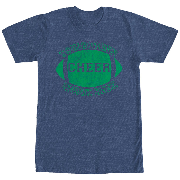 fifth sun Men's CHIN UP Football Touchdown Cheer Drink Beer T-Shirt