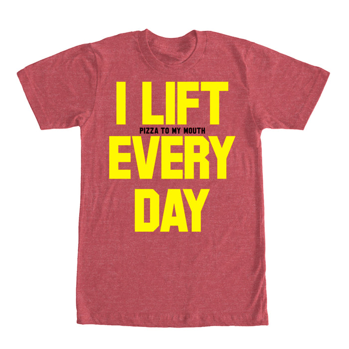 fifth sun Men's CHIN UP Lift Pizza Every Day T-Shirt