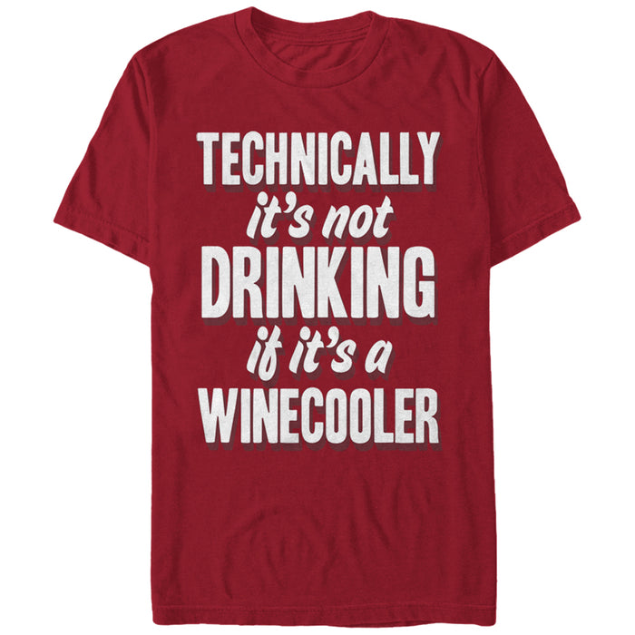 fifth sun Men's CHIN UP Winecooler Drinking T-Shirt