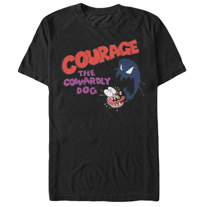 fifth sun Men's Courage the Cowardly Dog Dog Fright Logo T-Shirt