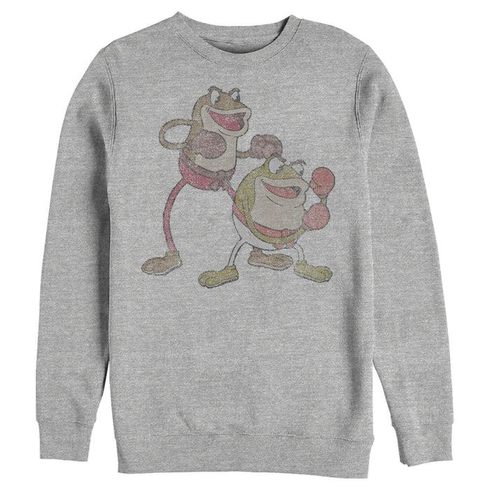 fifth sun Men's Cuphead Boxing Duo Ribby and Croaks Sweatshirt