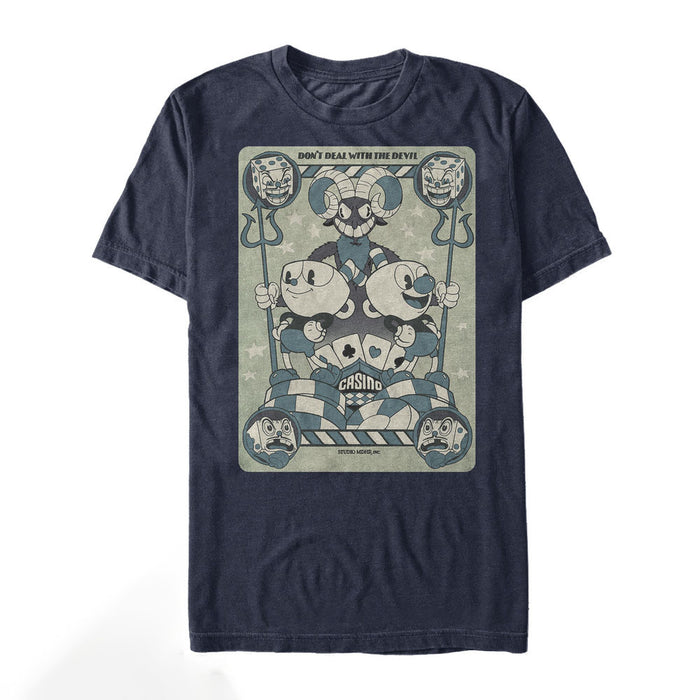 fifth sun Men's Cuphead Casino Playing Card T-Shirt